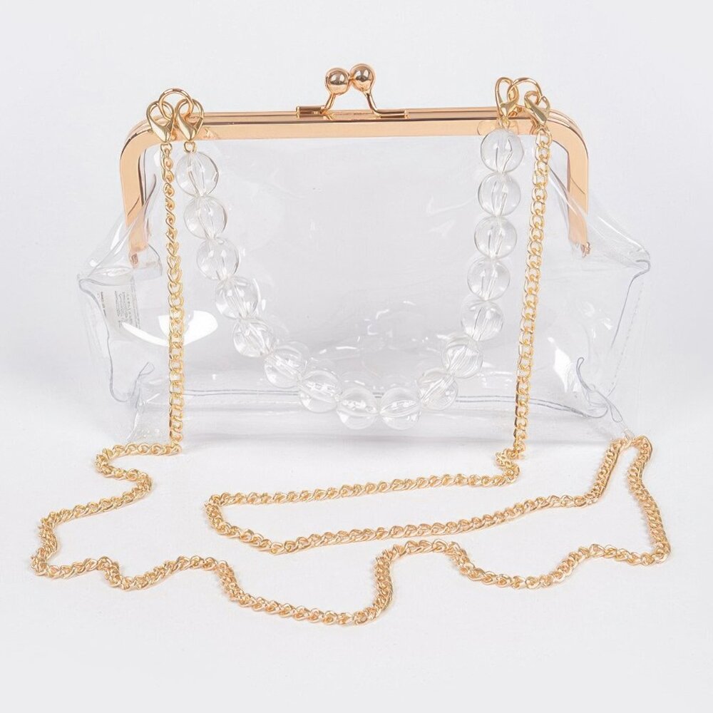 Vintage Clasp Pvc Clutch
